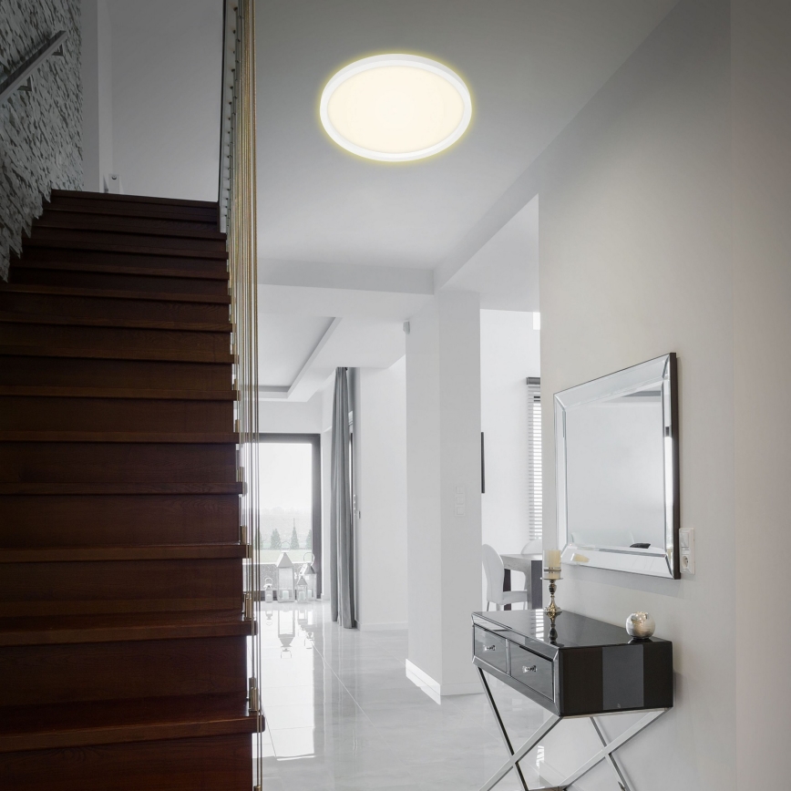 Briloner 7363-016 - Plafón LED CADRE LED/22W/230V diá. 42,5 cm blanco