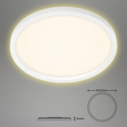 Briloner 7363-016 - Plafón LED CADRE LED/22W/230V diá. 42,5 cm blanco