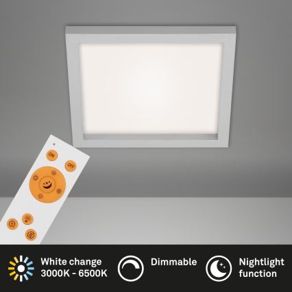 Briloner 7370-014 - Plafón LED regulable LED/18W/230V 3000-6500K + control remoto