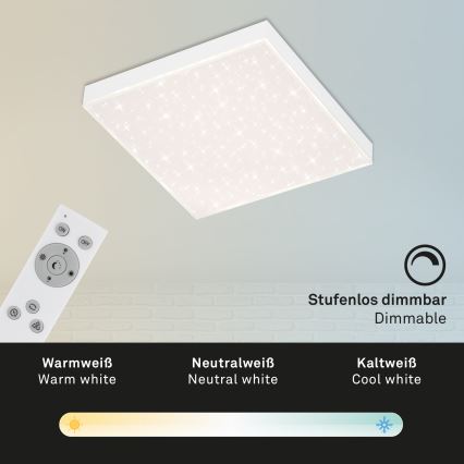Briloner 7381-016 - Plafón LED regulable STARRY SKY LED/15W/230V 3000-6500K + control remoto