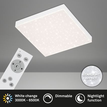 Briloner 7381-016 - Plafón LED regulable STARRY SKY LED/15W/230V 3000-6500K + control remoto