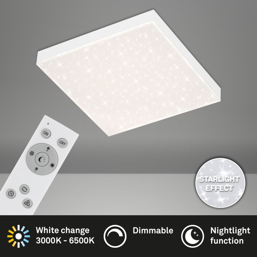 Briloner 7381-016 - Plafón LED regulable STARRY SKY LED/15W/230V 3000-6500K + control remoto