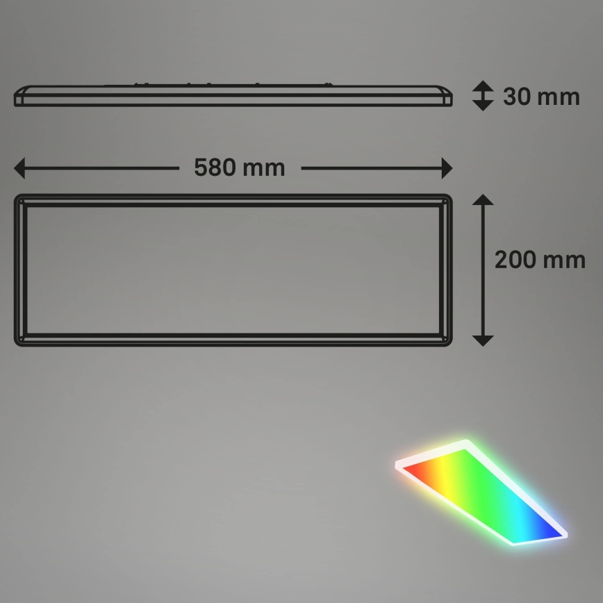 Briloner 7404-016 - Panel LED RGBW regulable de montaje en superficie LED/22W/230V 4000K + mando a distancia