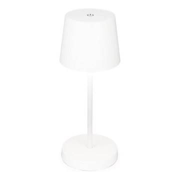 Briloner 7423016 - Lámpara de mesa exterior recargable LED regulable LED/2,6W/5V 2000mAh IP44 blanca