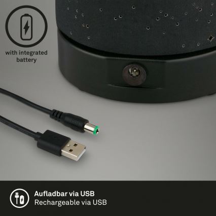 Briloner 7449-015 - Lámpara LED táctil regulable para exterior STARRY SKY LED/3W/5V IP44 negro