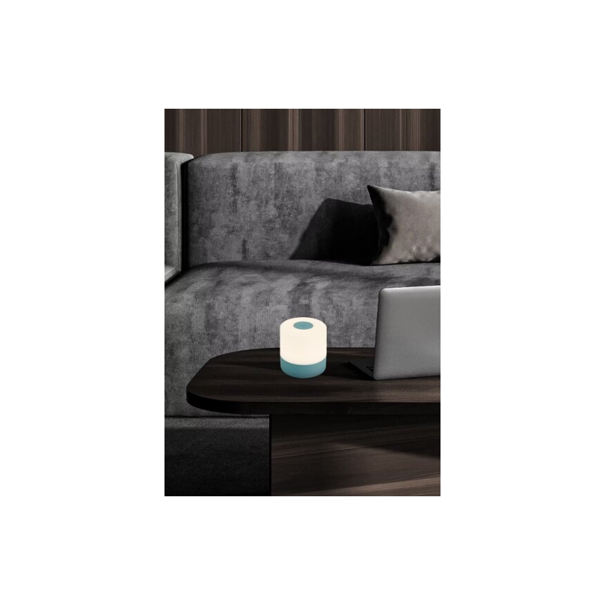 Briloner 7461010 - Lámpara de mesa LED exterior recargable y regulable LED/2W/5V IP44 1200 mAh azul