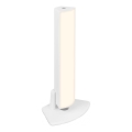 Briloner 7474-016 - Lámpara de mesa exterior recargable LED táctil regulable 2 en 1 LED/7W/5V 2x2200 mAh USB 3000K IP44 blanca