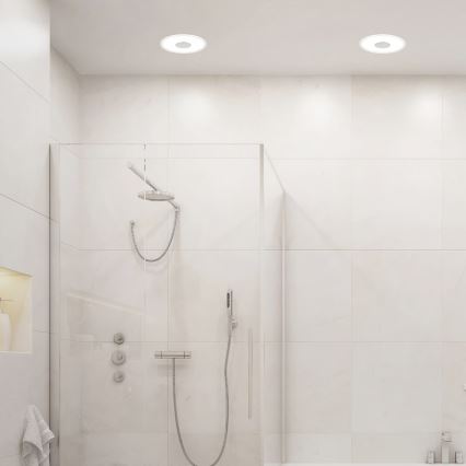 Briloner 7480019 - Luminaria empotrada para baño LED/6W/230V 3000/4000/6500K IP44 blanca