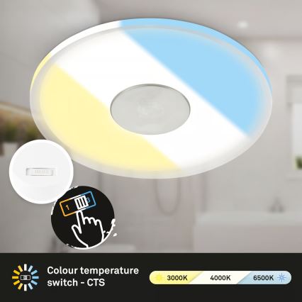 Briloner 7480019 - Luminaria empotrada para baño LED/6W/230V 3000/4000/6500K IP44 blanca