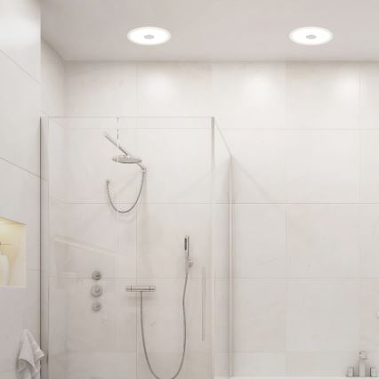 Briloner 7481019 - Luminaria empotrada LED para baño LED/12W/230V 3000/4000/6500K IP44 blanco