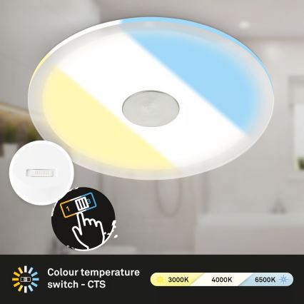 Briloner 7481019 - Luminaria empotrada LED para baño LED/12W/230V 3000/4000/6500K IP44 blanco