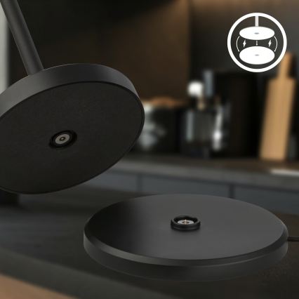 Briloner 7521015 - Lámpara de mesa recargable LED regulable para exterior SIGO LED/2,5W/5V IP44 2600 mAh negra