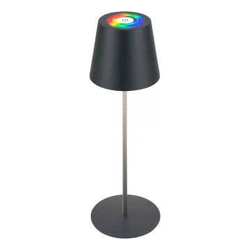 Briloner 7559015 - Lámpara de mesa recargable para exterior LED RGB regulable COLORIS LED/3,5W/5V IP44 2000 mAh antracita Wi-Fi Tuya
