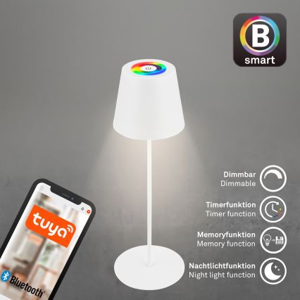Briloner 7559016 - Lámpara de mesa exterior recargable y regulable LED RGB COLORIS LED/3,5W/5V IP44 2000 mAh Wi-Fi Tuya