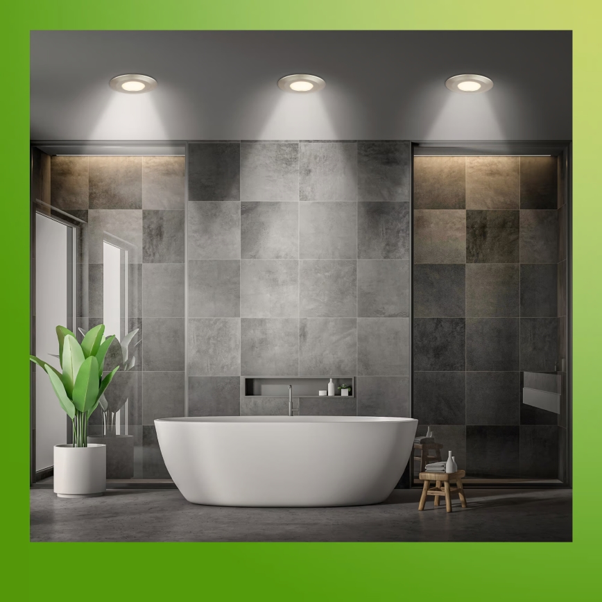 Briloner 7588032 - Juego de 3 downlights empotrables LED para baño KLIRA LED/4,9W/230V 2500/3000/4000K IP44 cromo mate