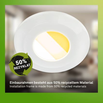 Briloner 7588036 - Set de 3 downlights empotrados LED KLIRA LED/4,9W/230V 2500/3000/4000K IP44 blanco