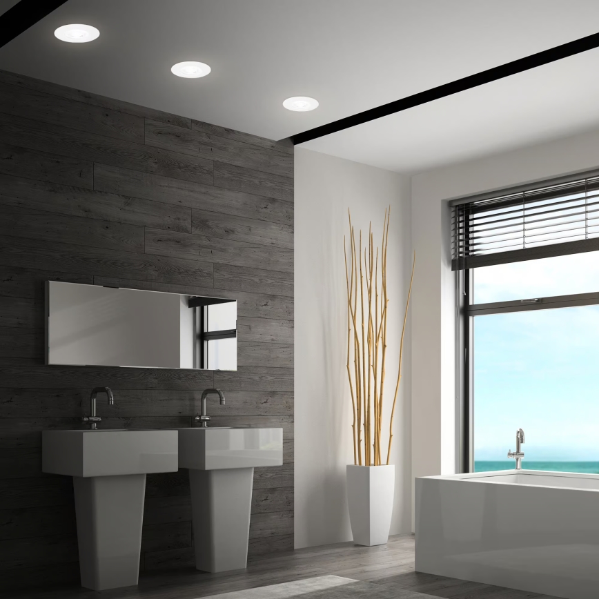 Briloner 7605036 - Juego de 3 luminarias empotradas para baño 3xLED/4,9W/230V IP44 blanco