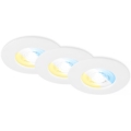 Briloner 7605036 - Juego de 3 luminarias empotradas LED para baño 3xLED/4,9W/230V 2700/4000/6500K IP44 blanco