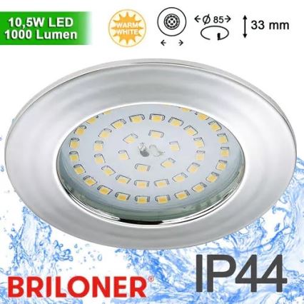 Briloner 8310-019 - Lámpara empotrable de baño LED LED/10,5W/230V IP44