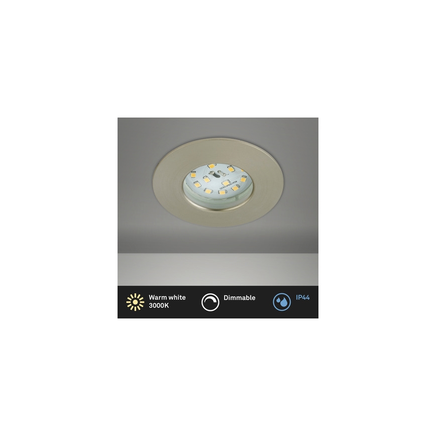 Briloner 8316-012 - LED regulable, luminaria empotrable para baño LED/5,5W/230V IP44 cromo mate
