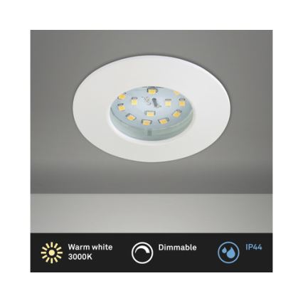 Briloner 8316-016 - Luminaria empotrada LED regulable para baño LED/5,5W/230V IP44 blanca