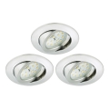 Briloner 8317-039-SET 3x Lámpara empotrable de baño LED regulable LED/5,5W/230V IP23