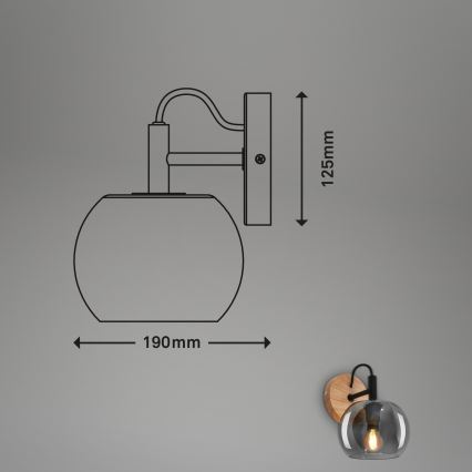 Briloner - Aplique de pared KYRO 1xE14/10W/230V