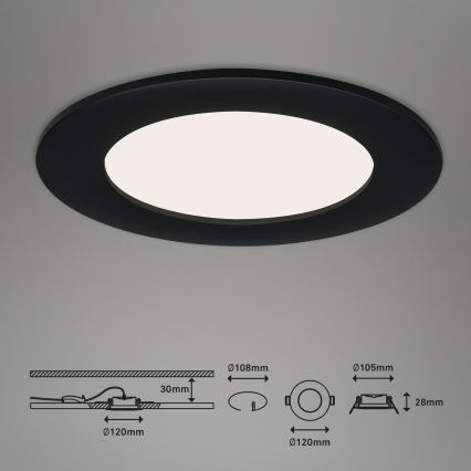 Briloner - JUEGO 3x LED Lámpara de techo para cuarto de baño LED/4,9W/230V IP44