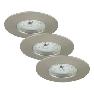 Briloner - Juego de 3 luces empotradas LED regulables para baño LED/5,5W/230V IP44