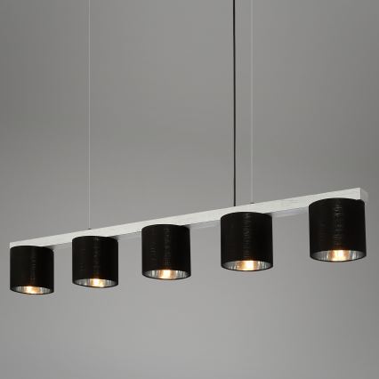 Briloner - Lámpara colgante LURI 5xE14/25W/230V árbol de caucho