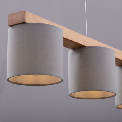 Briloner - Lámpara colgante RHON 3xE14/25W/230V árbol de caucho