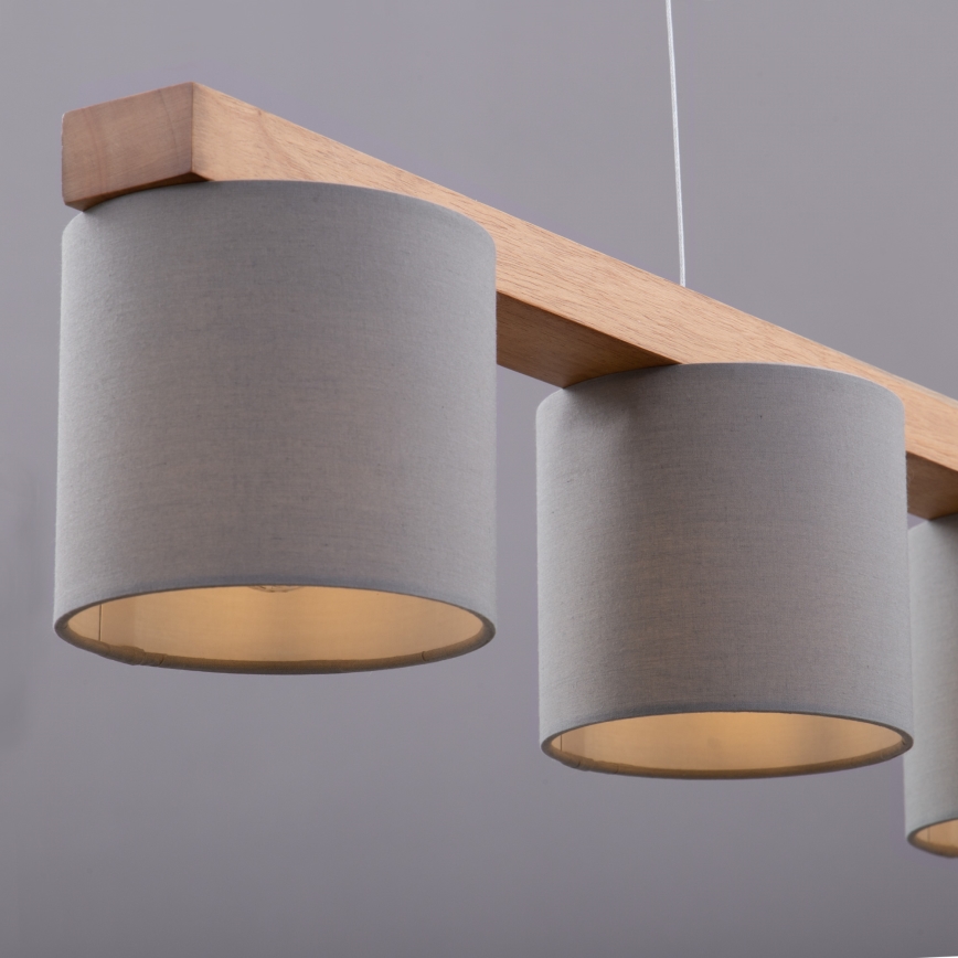 Briloner - Lámpara colgante RHON 3xE14/25W/230V árbol de caucho