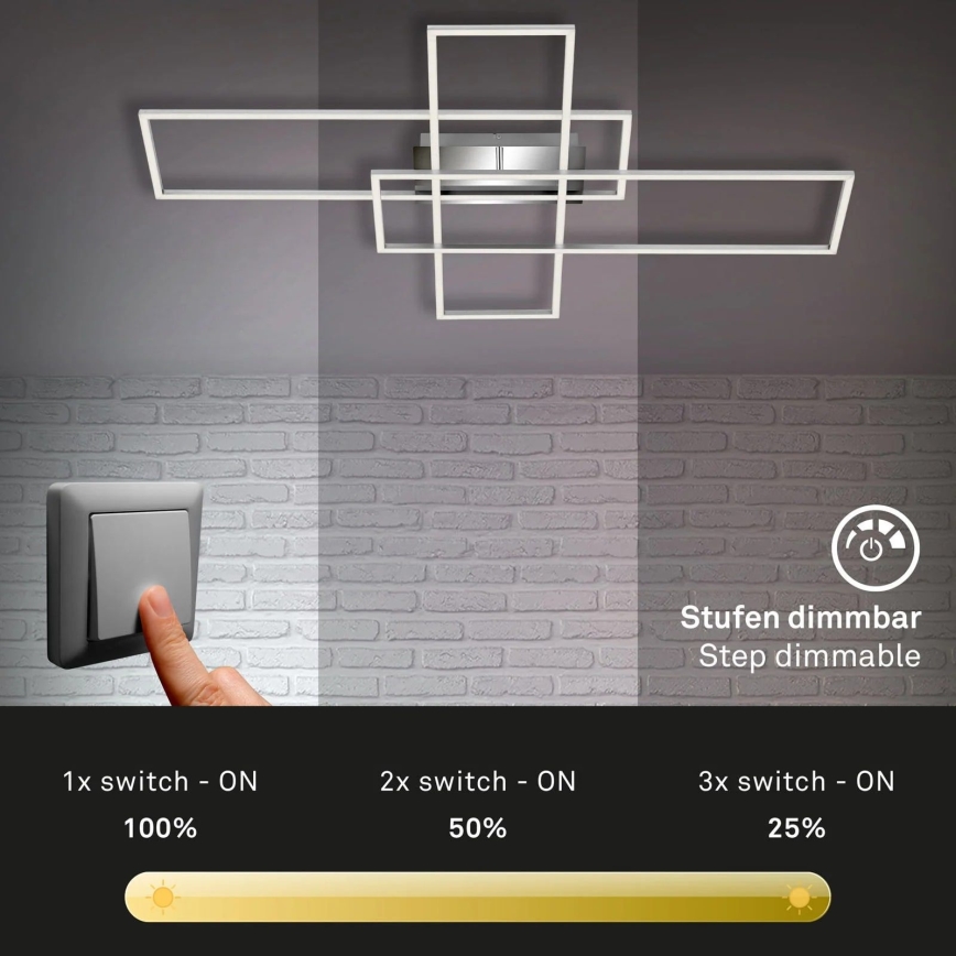 Briloner - Lámpara de araña LED regulable FRAME LED/50W/230V