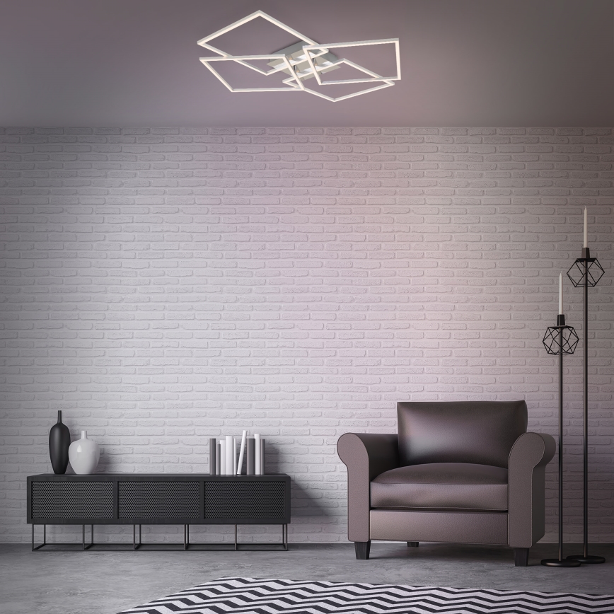 Briloner - Lámpara de techo LED regulable FRAME 4xLED/12W/230V