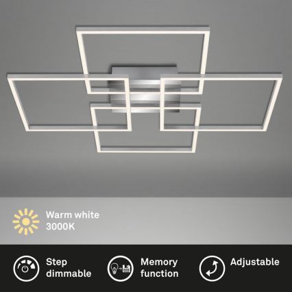 Briloner - Lámpara de techo LED regulable FRAME 4xLED/12W/230V