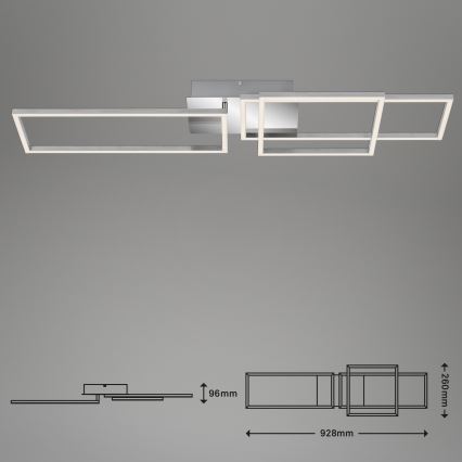 Briloner - Lámpara de techo LED regulable FRAME LED/44W/230V