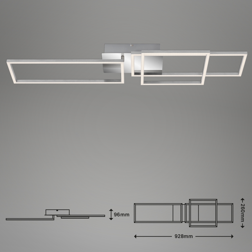 Briloner - Lámpara de techo LED regulable FRAME LED/44W/230V