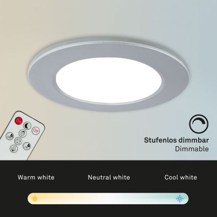 Briloner - SET 3x Lámpara empotrable de baño LED regulable LED/4,8W/230V 3000-6500K IP44 + control remoto
