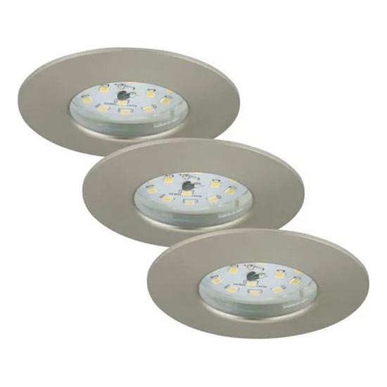 Briloner - SET 3x Lámpara empotrable de baño LED regulable LED/5,5W/230V IP44