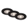 Briloner - SET 3x Lámpara empotrada LED para baños LED/4,9W/230V IP44 negro