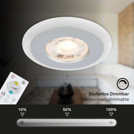 Briloner - SET 3x LED RGBW Lámpara empotrable regulable para el baño LED/5W/230V 3000-6500K IP44 + control remoto