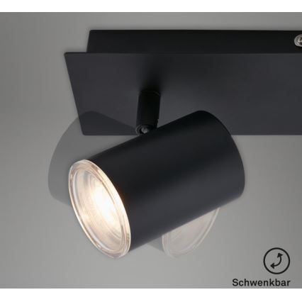 Briloner  10476221 - Foco de baño 2xGU10/5W/230V IP44 negro