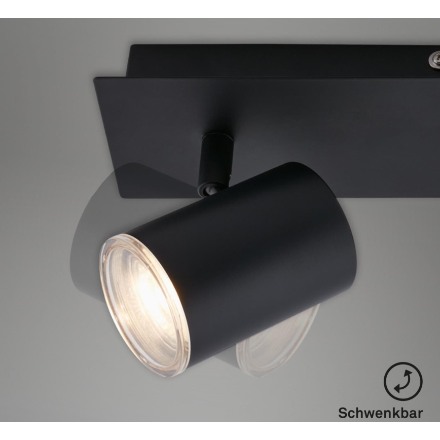 Briloner  10476221 - Foco de baño 2xGU10/5W/230V IP44 negro