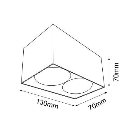 Brosline - Foco orientable 2xGU10/10W/230V negro