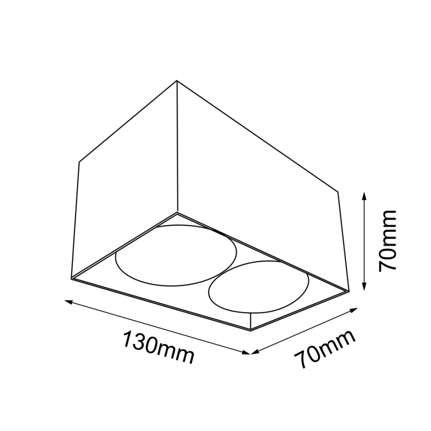 Brosline - Foco orientable 2xGU10/10W/230V negro