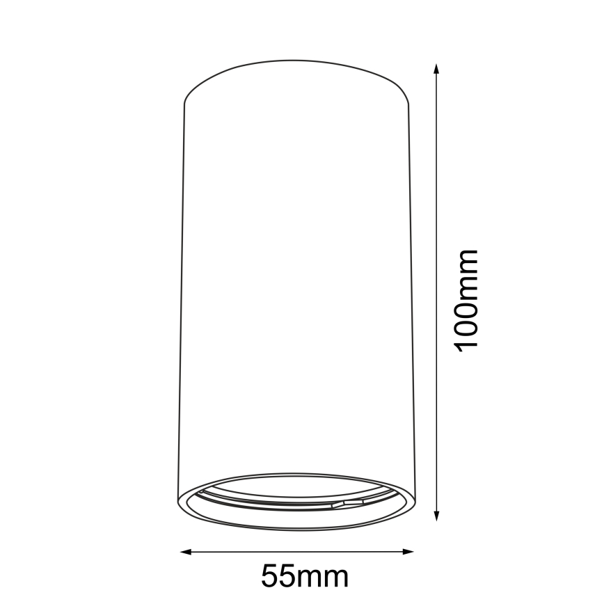Brosline - Foco orientable 1xGU10/10W/230V blanco
