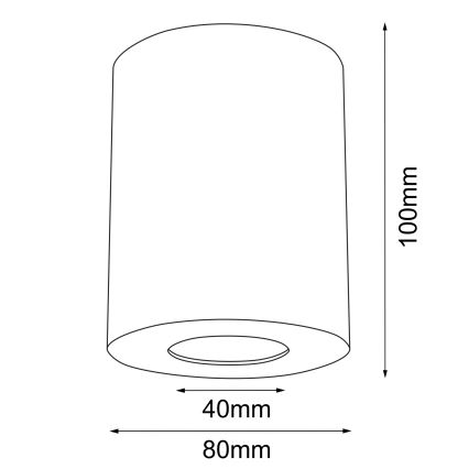 Brosline - Foco para baño 1xGU10/10W/230V IP44 blanco