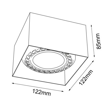 Brosline - Foco orientable 1xGU10/18W/230V blanco