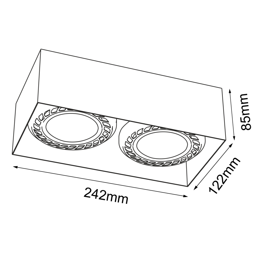 Brosline - Foco de techo orientable 2xGU10/18W/230V blanco