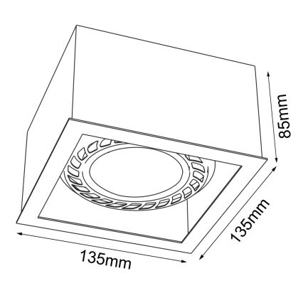Brosline - Foco orientable 1xGU10/18W/230V blanco